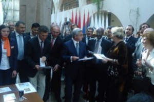 Stamp Dedicated to the “500th Anniversary of the Armenian Book Printing. Yerevan - World 
Book Capital” Gets Postmarked