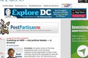 Washington Post: Curtailing an NGO and political debate in Armenia