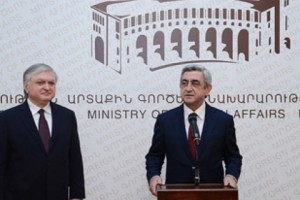 Սերժ Սարգսյանը մասնակցել է ԱԳՆ-ում կազմակերպած ընդունելությանը