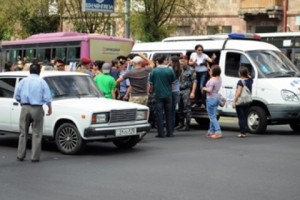 Police Detain Pre-Parliament Activist at Komitas Construction Site