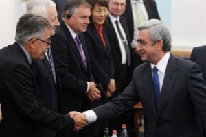 Սերժ Սարգսյանն ընդունել է Կենտրոնական բանկերի կառավարիչների ակումբի 
ներկայացուցիչներին