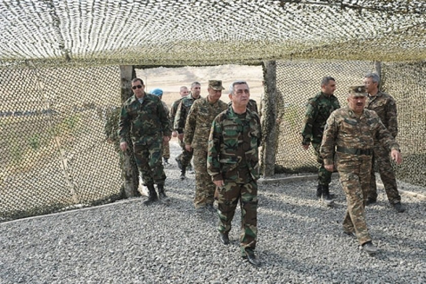 Armenian President to Artskah on Military Fact Finder