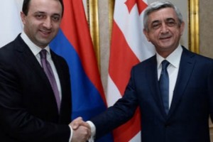 Sargsyan Signs Tourism and Secret Information Exchange Treaties with Georgia