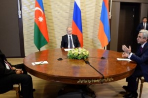 Who Said What at Sochi: Aliyev Demands Unconditional Withdrawal of Armenian Occupiers; 
Sargsyan Speaks of Peaceful Settlement Via Mutual Concessions and Minsk Group Principles