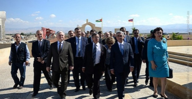 Armenian President Has "Spiritual Moment" at River Jordan