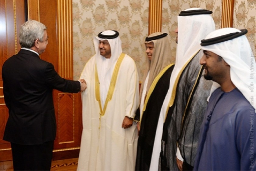 President Sargsyan Greets Visiting UAE Delegation