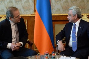 Սերժ Սարգսյանն ընդունել է Եվրասիական զարգացման բանկի վարչության նախագահ Դմիտրի Պանկինին