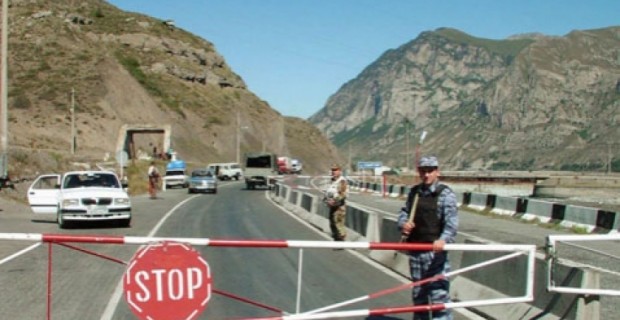 Georgian Highway Closed at Night