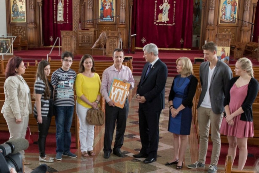 Canadian Prime Minister Meets Syrian Armenian Refugee Family