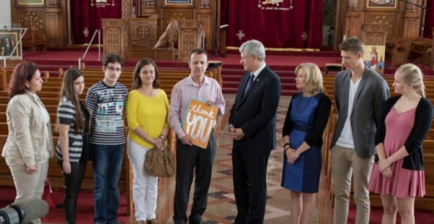 Canadian Prime Minister Meets Syrian Armenian Refugee Family