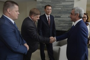 Սերժ Սարգսյանն ընդունել է ԵԱՏՄ անդամ պետությունների կենտրոնական/ազգային բանկերի խորհրդատվական մարմնի նիստի մասնակիցներին