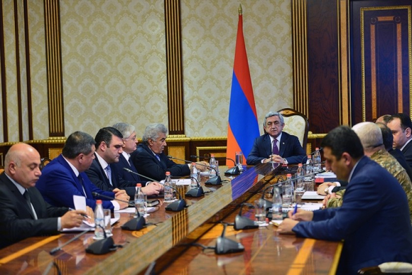  Սերժ Սարգսյանը Ազգային անվտանգության խորհրդի նիստ է հրավիրել