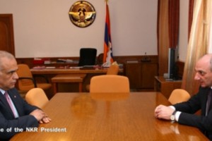 Raffi Hovhannisian Travels to Artsakh; Gets Briefed by President