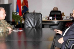 NKR Army Commander Meets Kasprzyk in Stepanakert