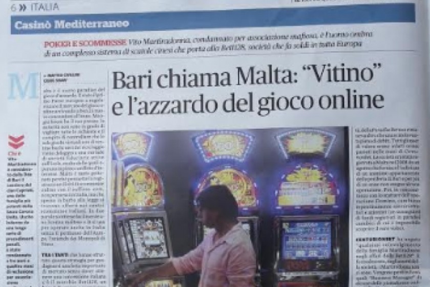 Italy: Organized Crime Family Goes All-In on Maltese Gambling
