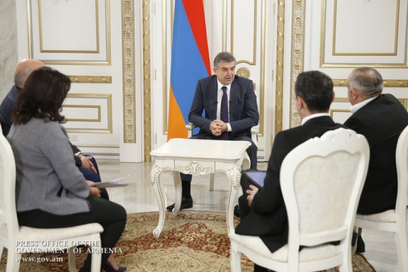 Интервью Премьер-министра РА Карена Карапетяна телекомпаниям