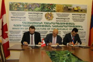 Ստորագրվել է հայ-կանադական փոխըմբռնման հուշագիր` գյուղատնտեսության բնագավառում