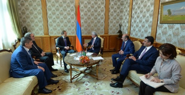 Սերժ Սարգսյանն ընդունել է ՌԴ արդյունաբերության և առևտրի նախարարին