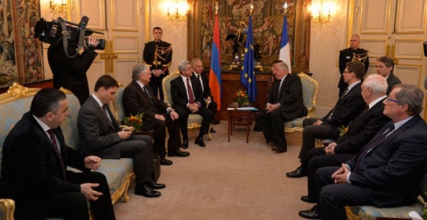 Armenian President Tells French Senate President that Both Countries Have Undergone "Momentous 
Change"