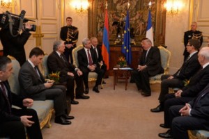 Armenian President Tells French Senate President that Both Countries Have Undergone "Momentous 
Change"