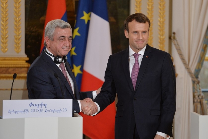 Armenian and French Presidents Meet in Paris, Discuss Upcoming Francophonie Summit