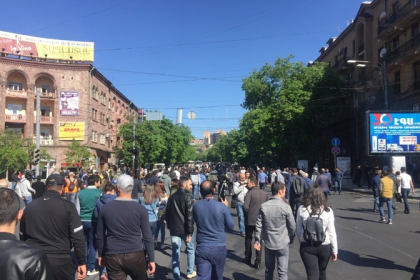 Live Feed: Anti-Serzh Protests Shut Down Sections of Downtown Yerevan

