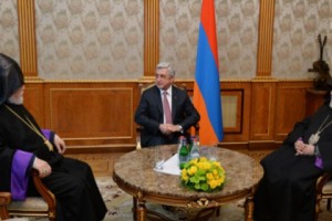 Armenian Church Leaders Discuss Protests with Sargsyan; Urge Patience and Calm