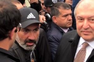 Armenian President Meets with Protest Leader Pashinyan