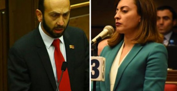 Депутаты НС Лена Назарян и Арарат Мирзоян представили поручительство по вопросу 
изменения меры пресечения в отношении Гарегина Чугасзяна