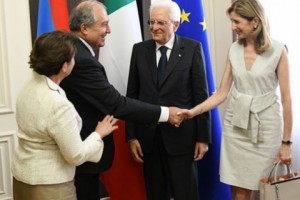 Sarkissian Bestows "Order of Glory" Award to Italian President Mattarella