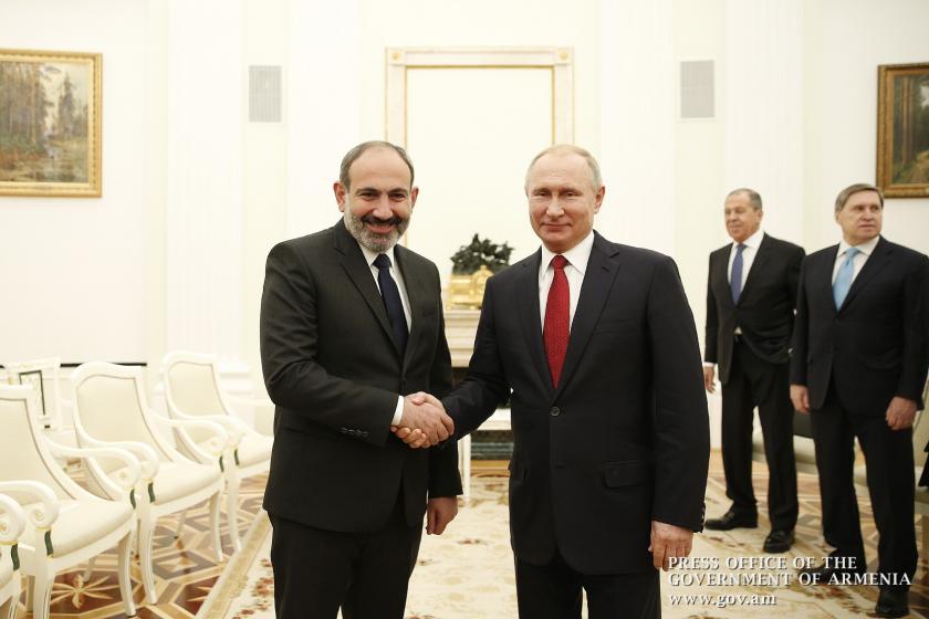 Pashinyan and Putin Meet in Moscow; Promise to Work Towards Greater Bilateral Cooperation