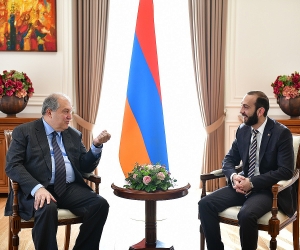 Հանդիպում՝ հանրապետության նախագահ Արմեն Սարգսյանի և ԱԺ նախագահ Արարատ Միրզոյանի միջև