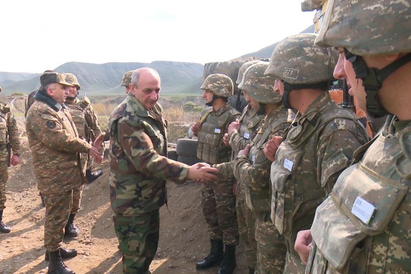 Artsakh President Visits Frontline