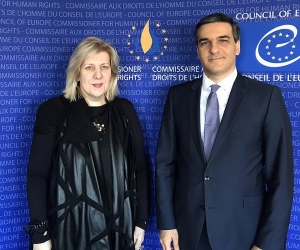 Armenia's Human Rights Defender Meets Council of Europe Officials