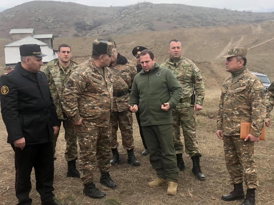 Armenian Defense Minister Visits Troops Along Northeastern Border