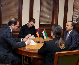 Դավիթ Տոնոյանն ընդունել է Հայաստանում Միացյալ Արաբական Էմիրությունների դեսպանին