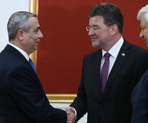 Artsakh Foreign Minister Masis Mayilian Meets OSCE Chairperson-in-Office Miroslav Lajcak in Yerevan
