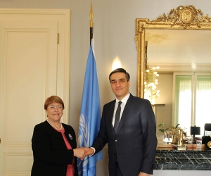 Armenian Human Rights Defender and U.N. High Commissioner for Human Rights Meet in Geneva