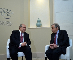 Armenian President and UN Secretary-General Discuss Greater Cooperation at Jordan Meeting