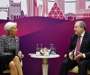 Արմեն Սարգսյանը հանդիպել է Արժույթի միջազգային հիմնադրամի տնօրեն-կառավարիչ Քրիստին Լագարդի հետ