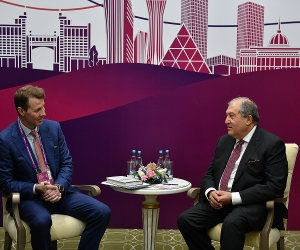 Armenian President Discusses IT Cooperation with Nokia Chairman