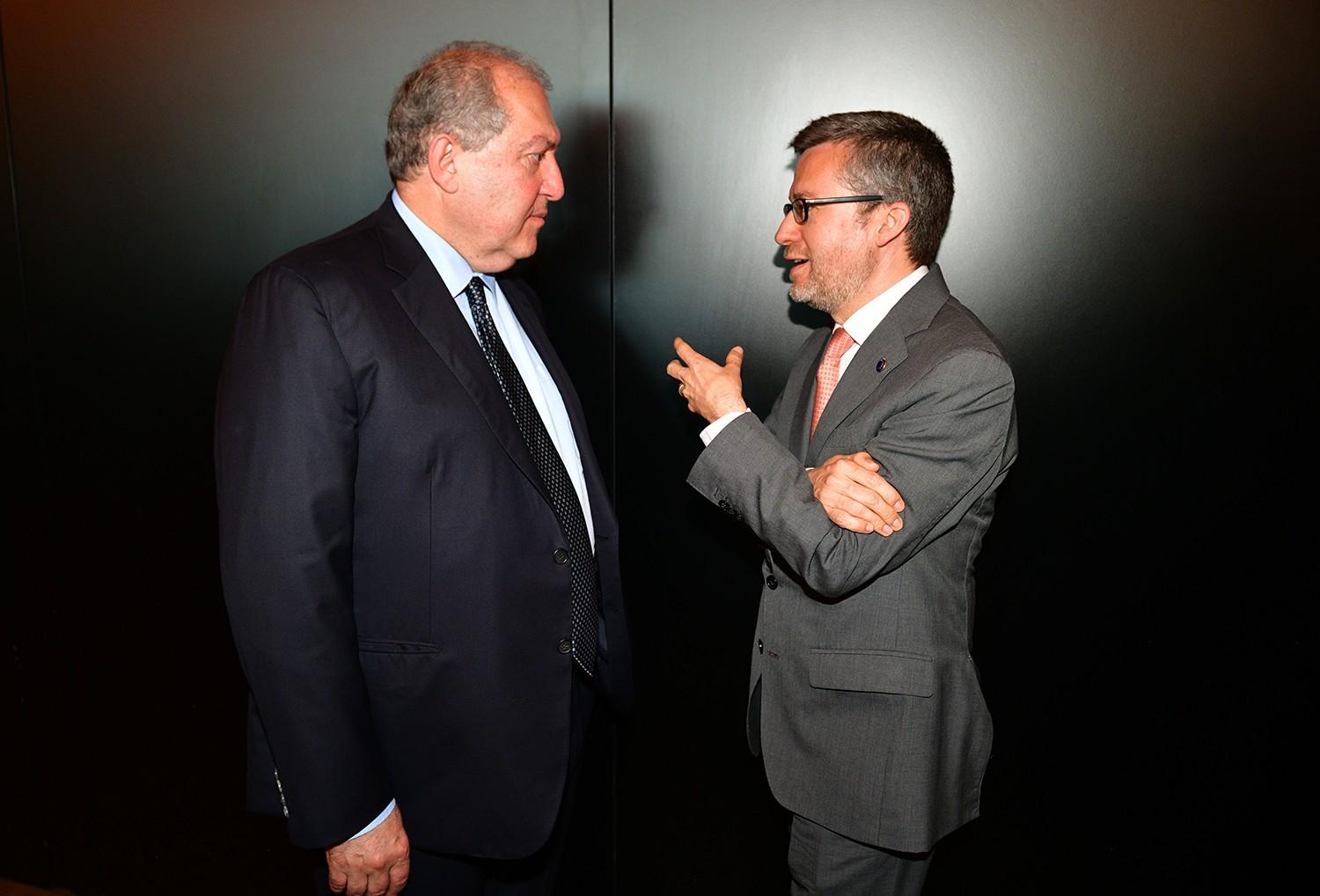 Armenian President Meets with European Commissioner for Research, Science and Innovation Carlos Moedas