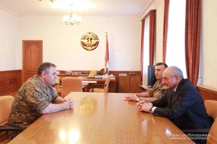 Բակո Սահակյանն ընդունել է Հայաստանի զինված ուժերի գլխավոր շտաբի պետ Արտակ Դավթյանին