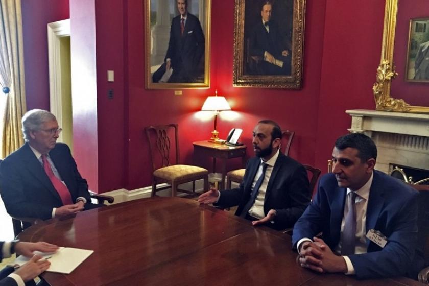 Armenian Parliament Prez Discusses U.S. Support to Armenia with Republican Majority Leader Mitch McConnell in Washington