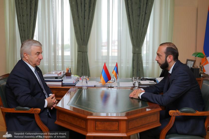 Armenia, Artsakh Parliament Speakers Meet in Stepanakert