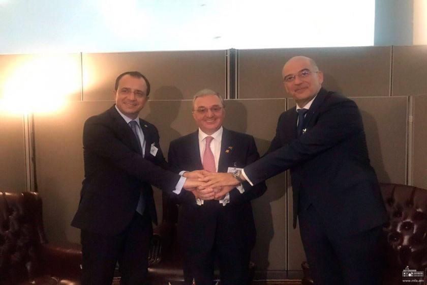 Armenian, Greek, Cypriot Foreign Ministers Meet in New York; Reaffirm Committment to Common Goals