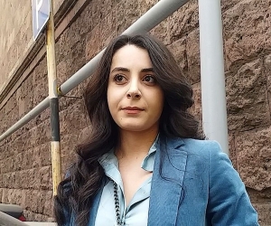 “Я не подавлена”: дочь Грайра Товмасяна ждет своей очереди для дачи объяснений в СНБ