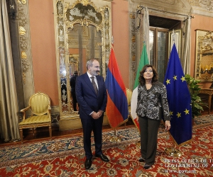 Pashinyan in Rome; Meets with Italian Senate President Maria Elisabetta Casellati.