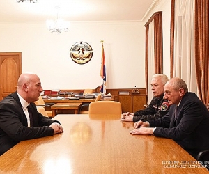 Бако Саакян принял исполняющего обязанности начальника полиции Республики Армения Армана Саркисяна