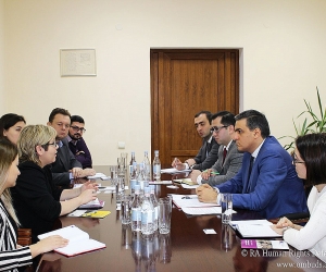 Yerevan: Armenian Human Rights Defender Meets with Council of Europe INGO Conference President
